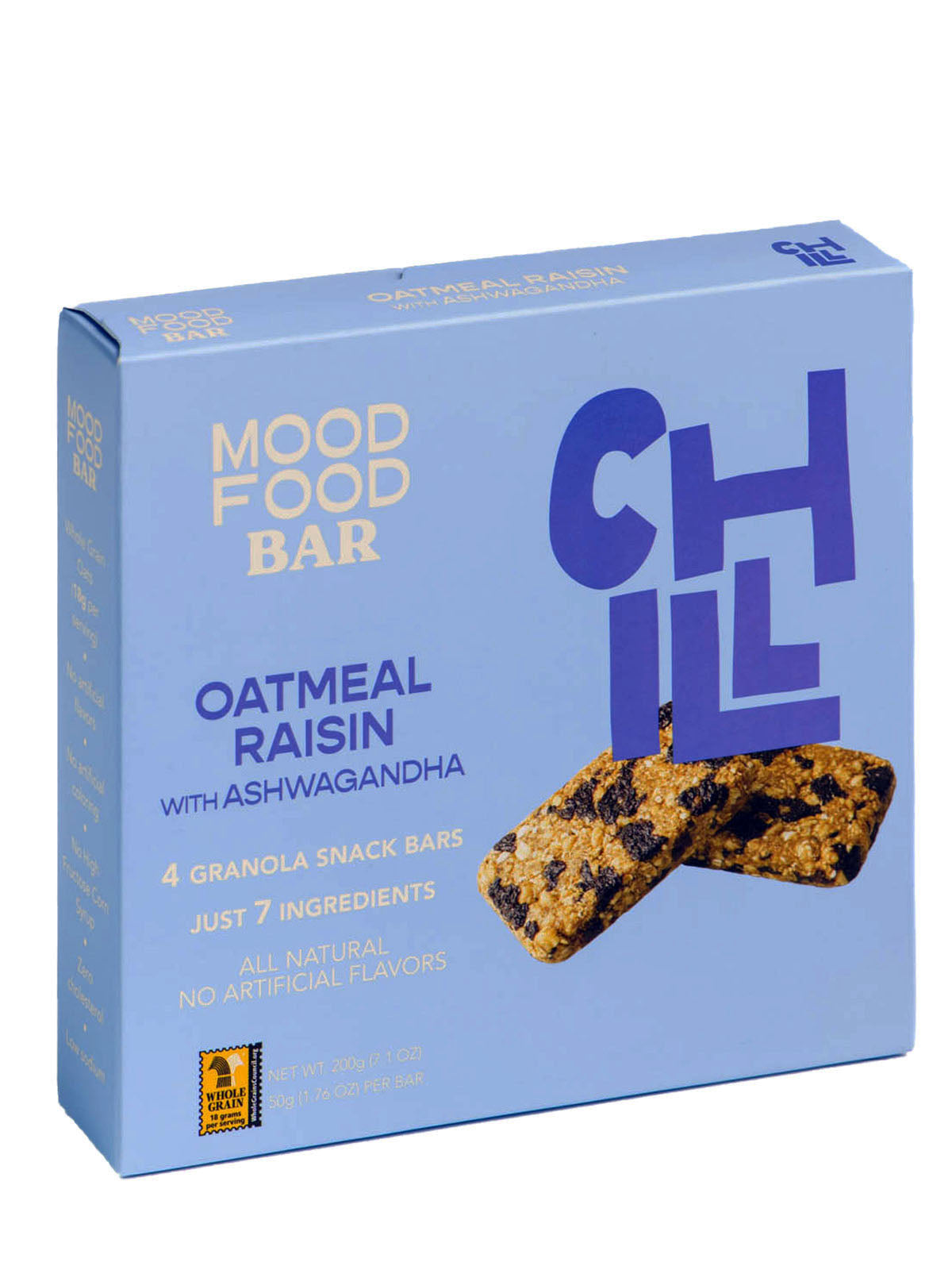CHILL Oatmeal Raisin with Ashwagandha (4 granola snack bars)