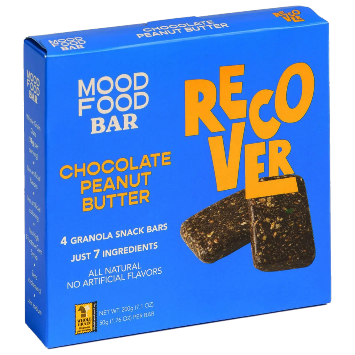 MOOD FOOD BAR RECOVER Chocolate Peanut Butter Granola Snack Bars