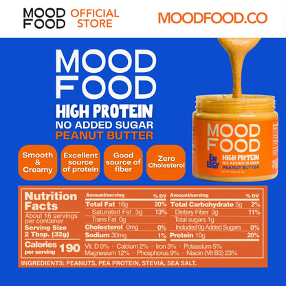 MOOD FOOD ENERGY High Protein - No Added Sugar Peanut Butter