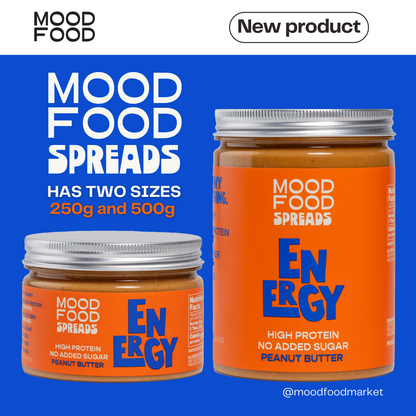 MOOD FOOD SPREADS ENERGY High Protein - No Added Sugar PEANUT BUTTER