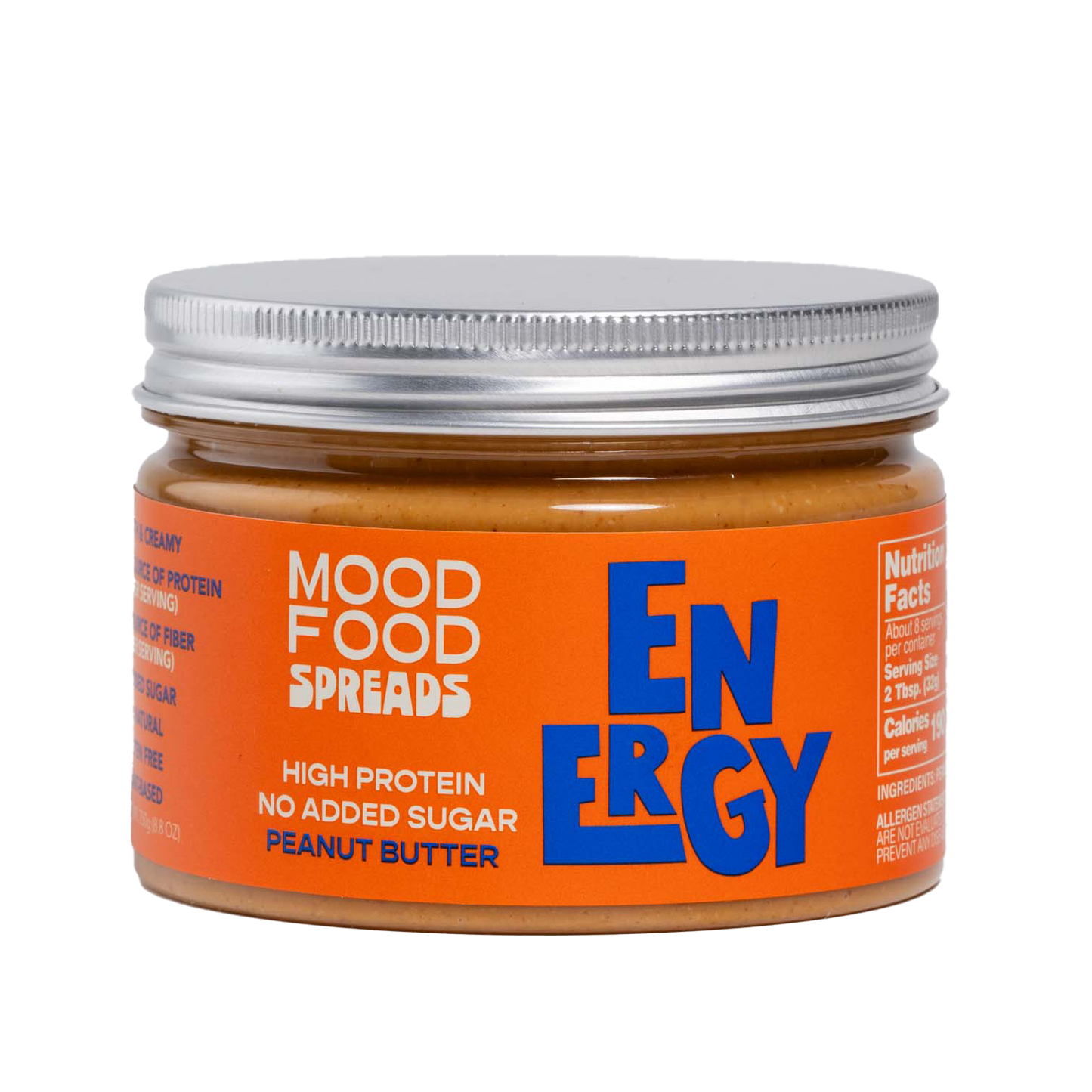 MOOD FOOD SPREADS ENERGY High Protein - No Added Sugar PEANUT BUTTER