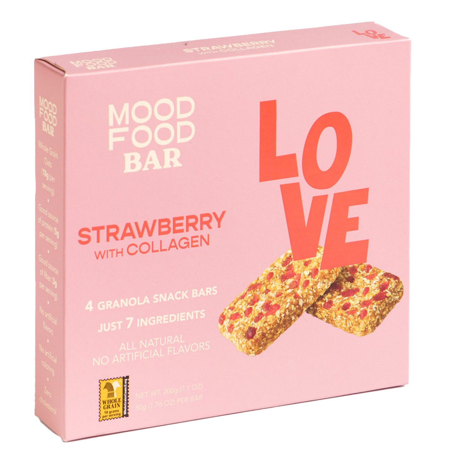 LOVE Strawberry with Collagen (4 granola snack bars)