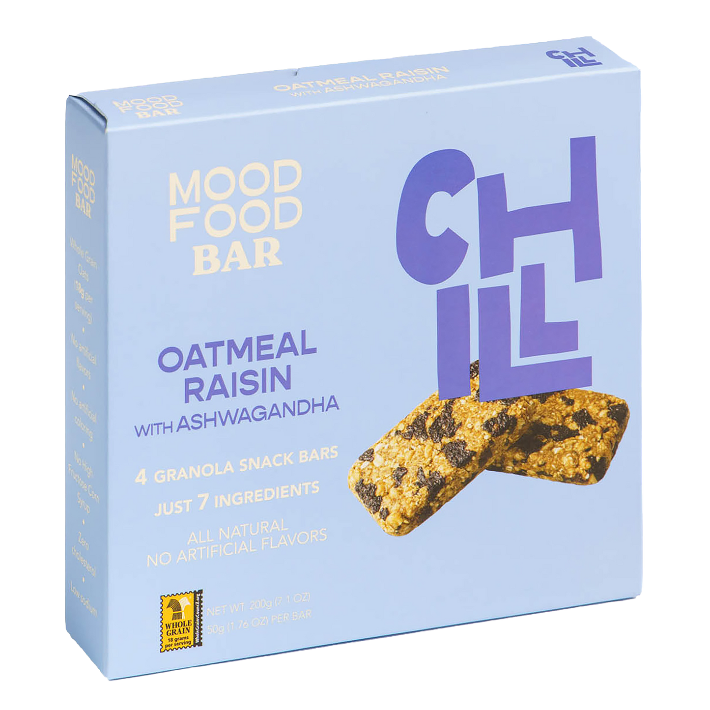 CHILL Oatmeal Raisin with Ashwagandha (4 granola snack bars)