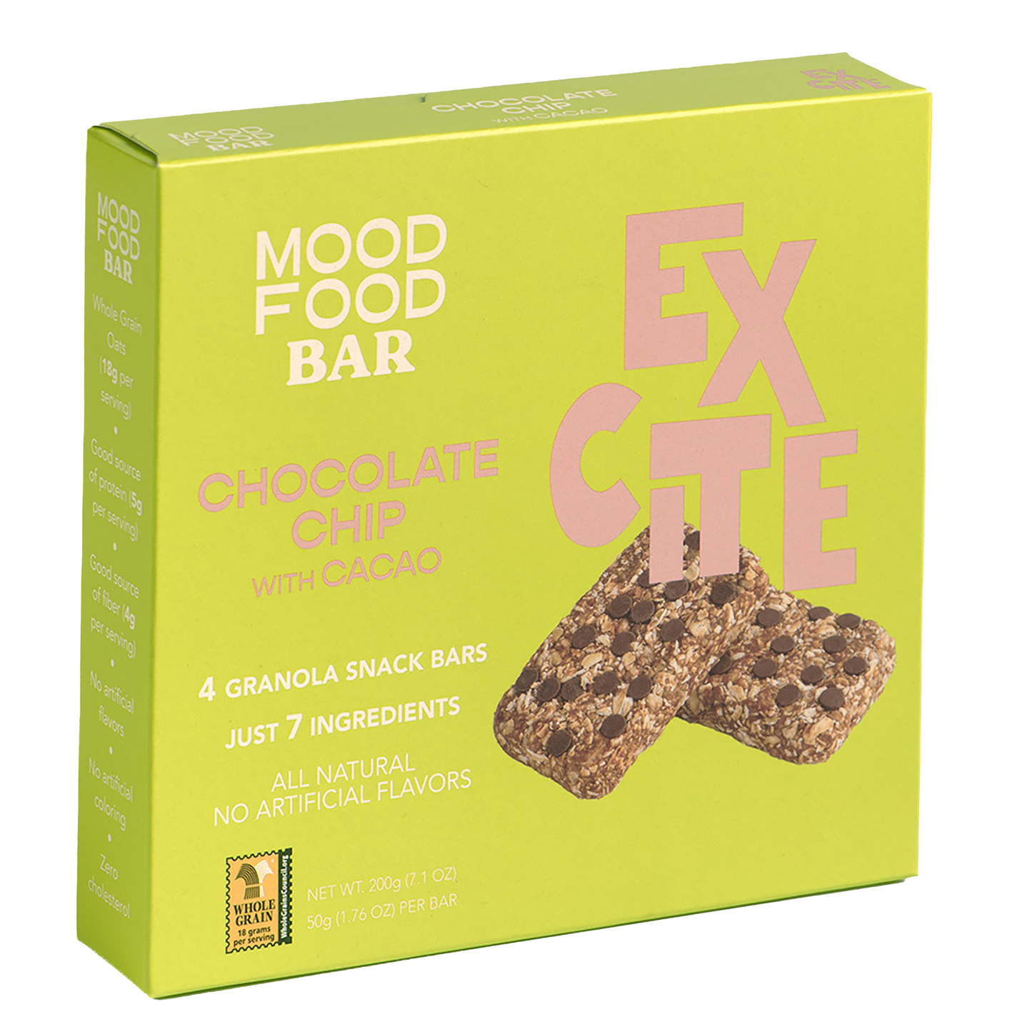 EXCITE Chocolate Chip with Cacao (4 granola snack bars)