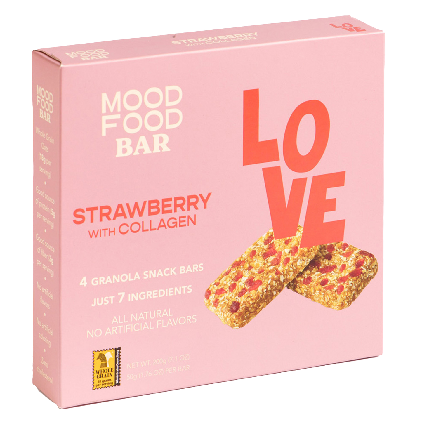 LOVE Strawberry with Collagen (4 granola snack bars)