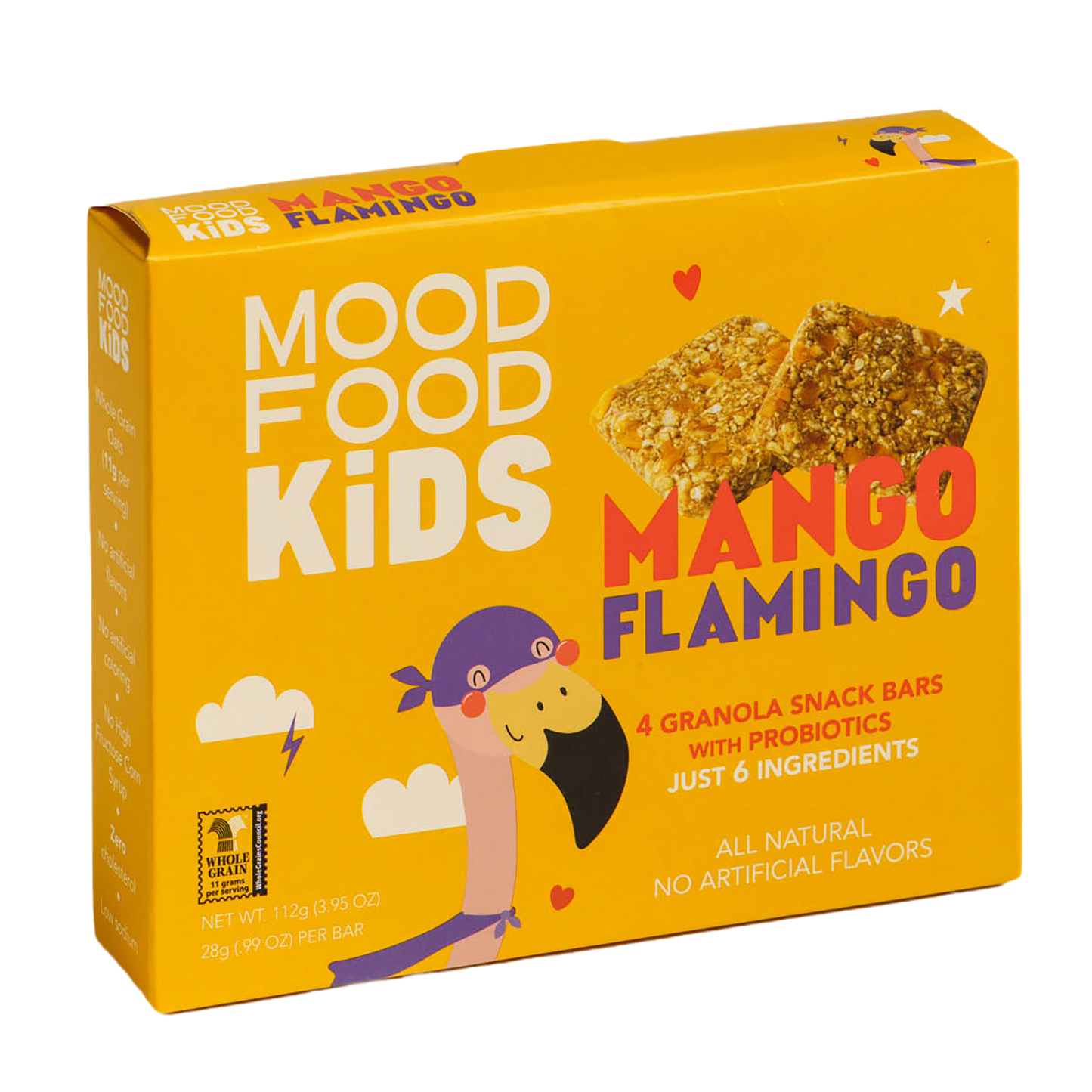 Mango Flamingo with Probiotics (4 granola snack bars)