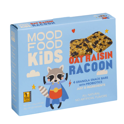 Oat Raisin Racoon with Probiotics (4 granola snack bars)