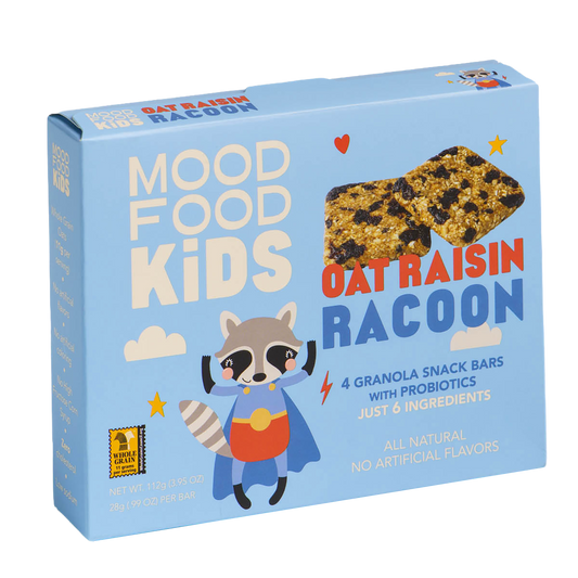 Oat Raisin Racoon with Probiotics (4 granola snack bars)