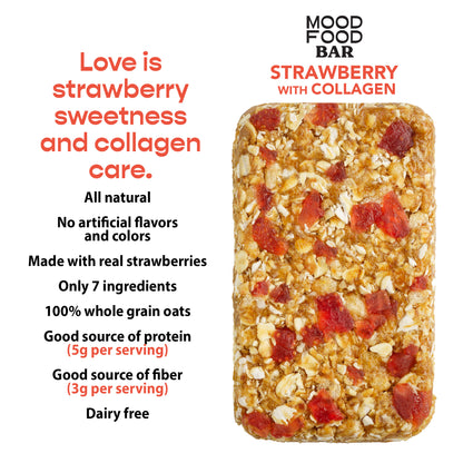 LOVE Strawberry with Collagen (4 granola snack bars)